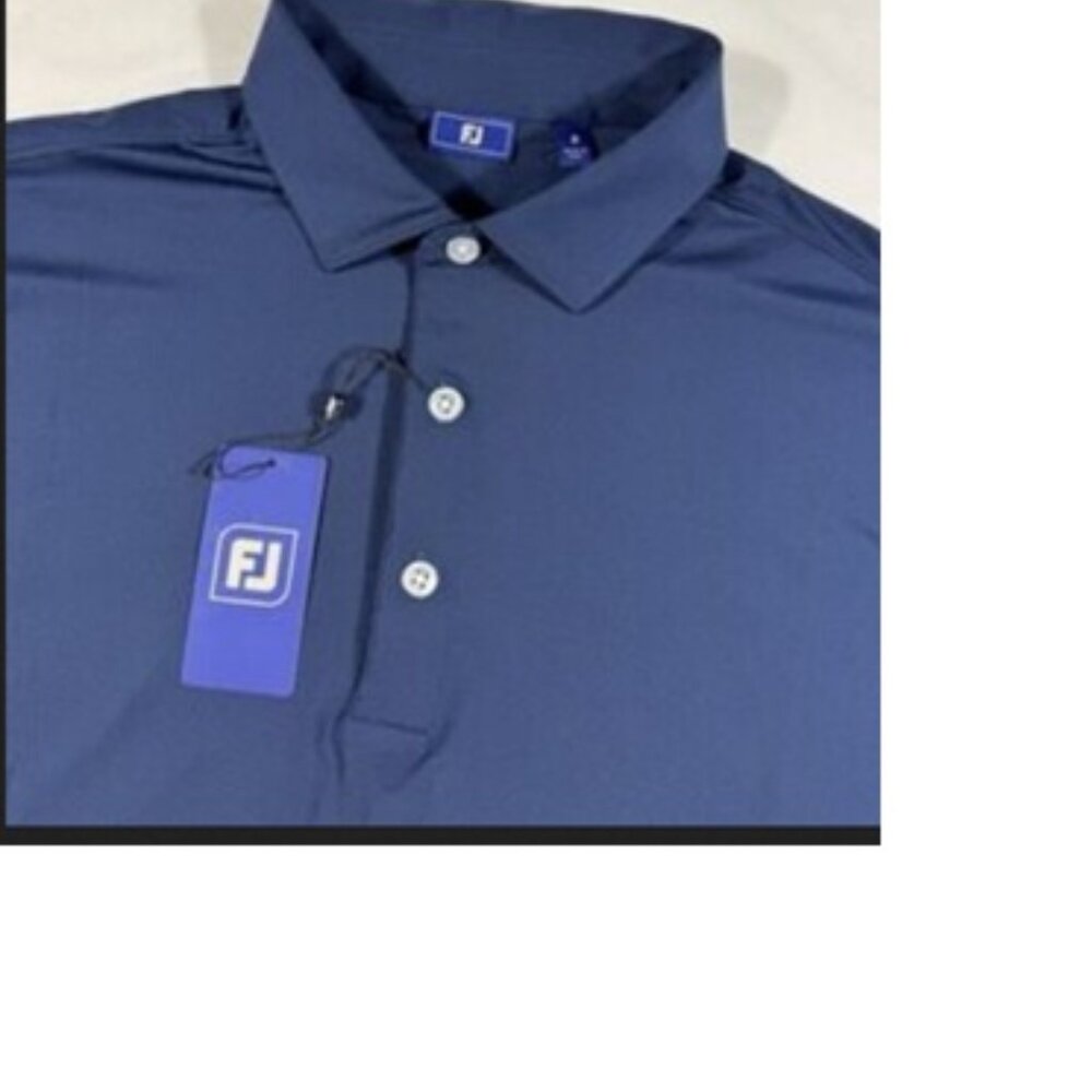 NWT FootJoy Men's Blue Label SAnolid Shirt Navy  Performance Polo Shirt